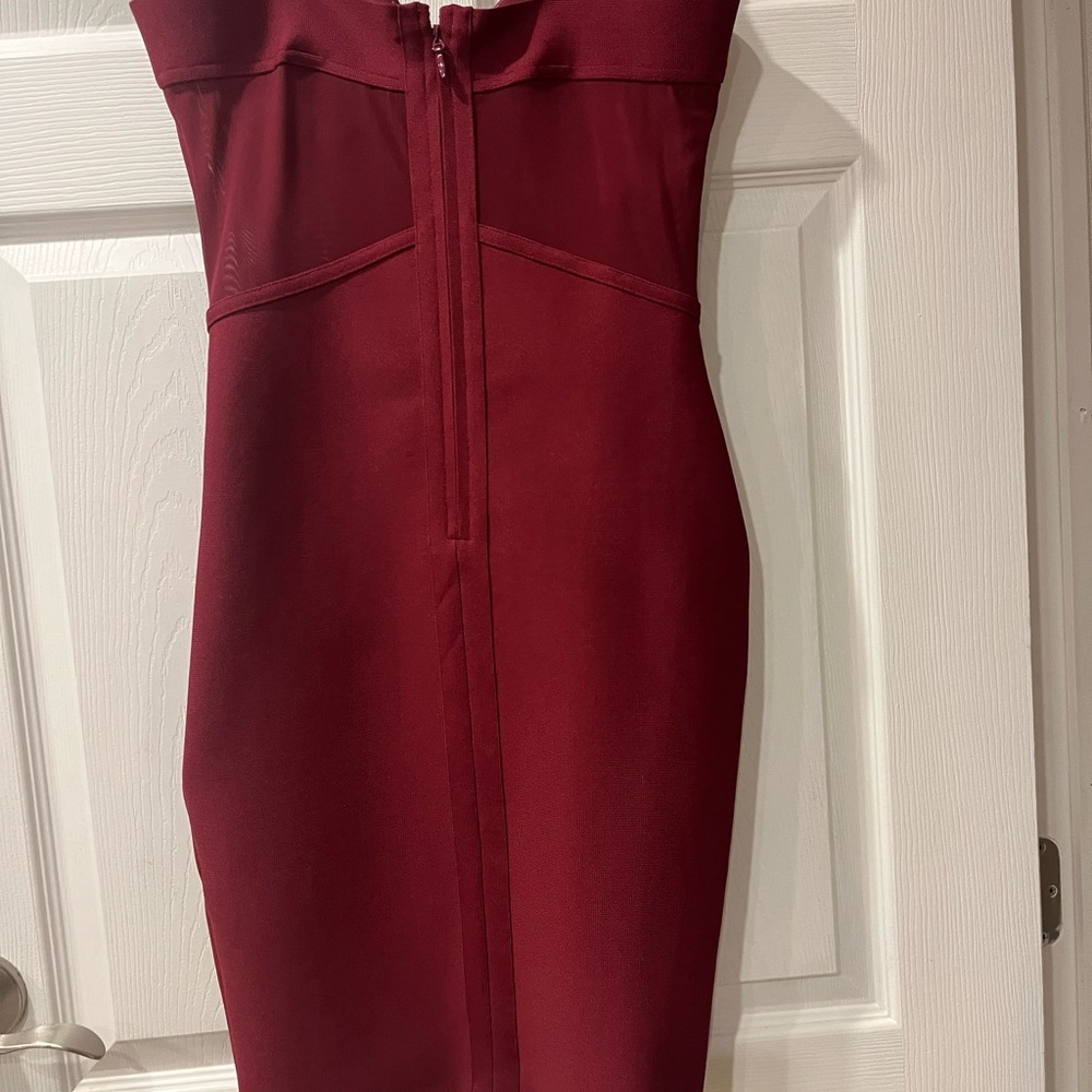 Elegant Burgundy Dress